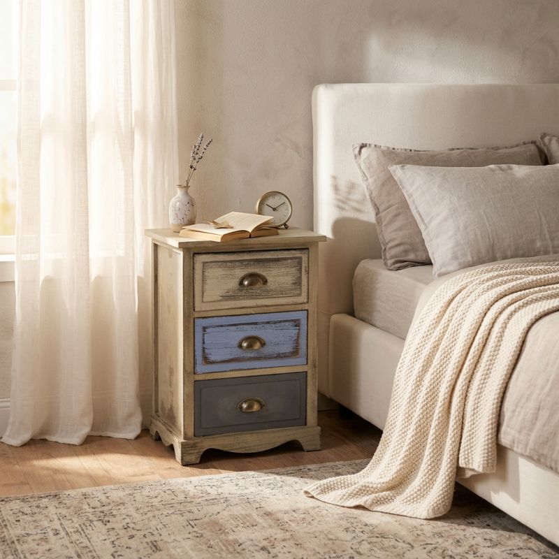 KEIRA - mobiletto in legno con cassetti