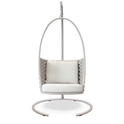 MATISSE - dondolo con struttura in allumino beige con corda beige