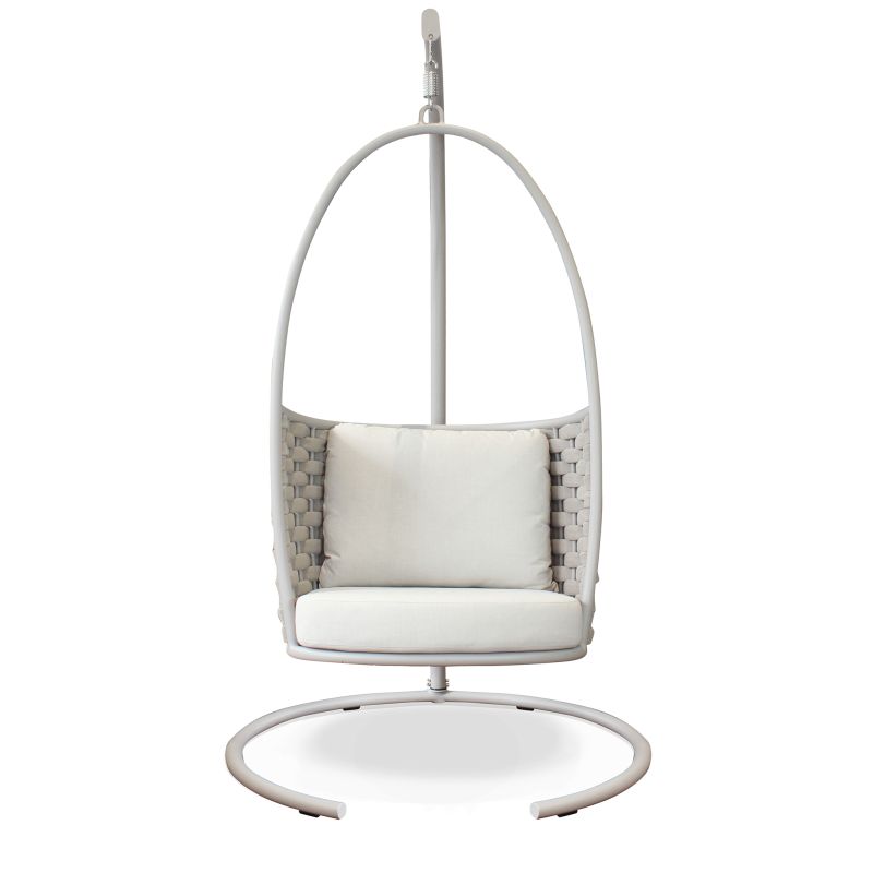 MATISSE - dondolo con struttura in allumino beige con corda beige