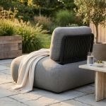 BARTON - poltrona con struttura in alluminio e 