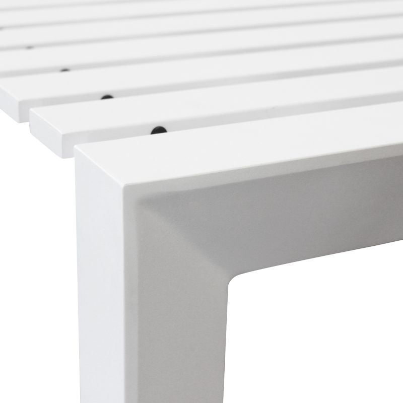 BRUNO - tavolo con struttura in alluminio verniciato bianco o antracite