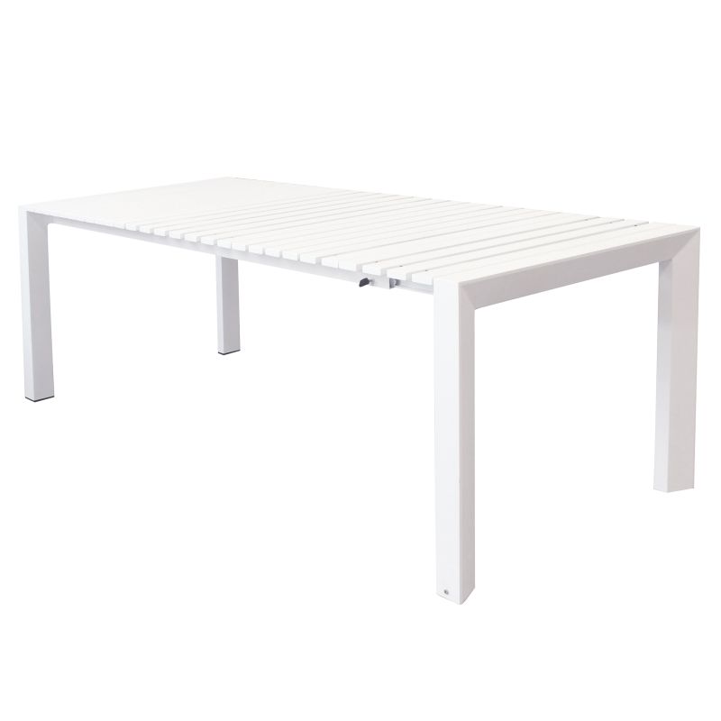 BRUNO - tavolo con struttura in alluminio verniciato bianco o antracite