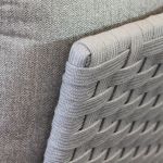 GAMORA - divano dx con struttura in alluminio effetto legno