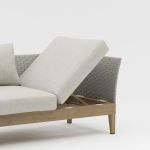 ZORA - salotto con struttura in alluminio effetto legno 