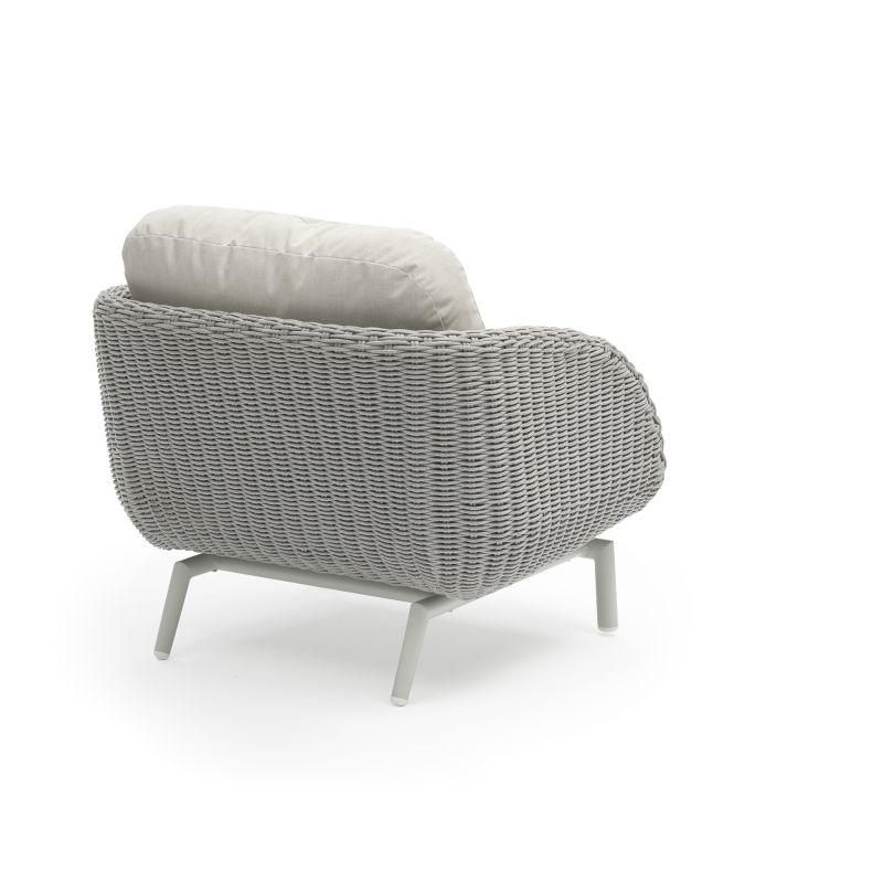 ZELDA - salotto con struttura in alluminio grigio chiaro