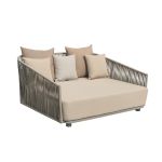 VELASCO - divano con struttura in alluminio verniciato taupe e fettucce in pvc