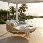 MARISMA - divano letto outdoor con struttura in alluminio verniciato taupe