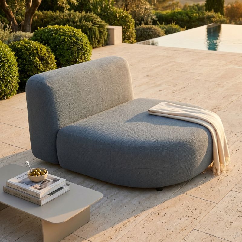 MAMBO - divano letto con struttura in alluminio e tessuto idrorepellente