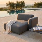 MAMBO - chaise longue con struttura in alluminio e tessuto idrorepellente