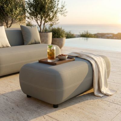 MAMBO - pouf con struttura in alluminio e tessuto idrorepellente