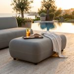MAMBO - pouf con struttura in alluminio e tessuto idrorepellente