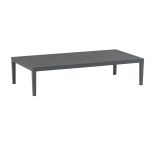 ESCONDIDO - salotto con struttura in alluminio antracite e corda in pvc, tavolino effetto pietra