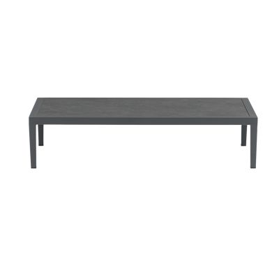 ESCONDIDO - salotto con struttura in alluminio antracite e corda in pvc, tavolino effetto pietra