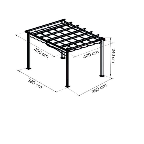 LAVENDER - gazebo retrattile 