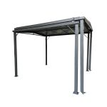LINDA - gazebo allungabile in alluminio e policarbonato
