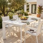 IMPACTO - tavolo allungabile in alluminio 150/200 bianco o antracite