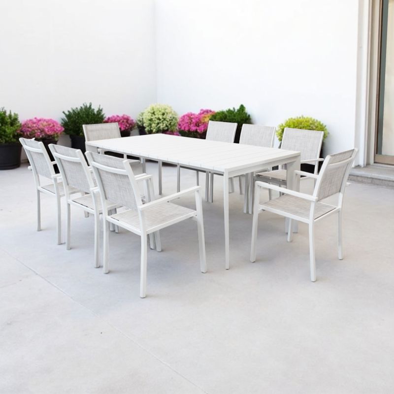 IMPACTO - tavolo allungabile in alluminio 150/200 bianco o antracite