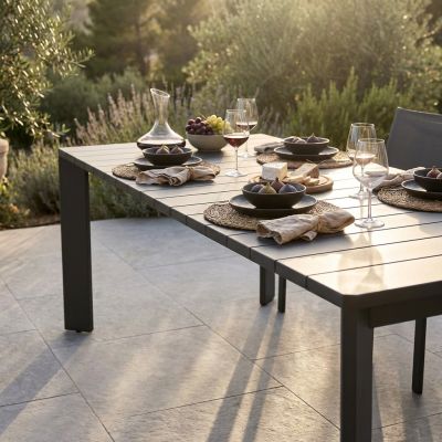 IMPACTO - tavolo allungabile in alluminio 150/200 bianco o antracite