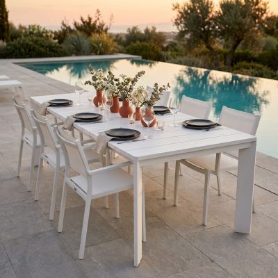 IMPACTO - tavolo allungabile in alluminio 200/250 bianco o antracite
