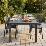 IMPACTO - tavolo allungabile in alluminio 200/250 bianco o antracite