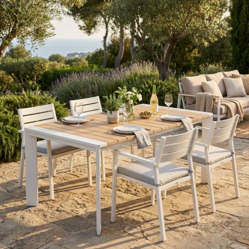 IMPACTO - tavolo con struttura in alluminio verniciato bianco o antracite