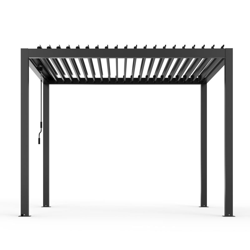MAHONEY - pergola bioclimatica in alluminio 3x4 con doppia lamella a movimentazione manuale