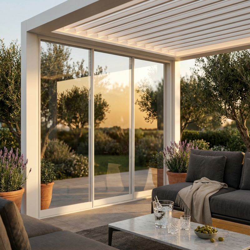 ESSENDON - laterale invetro per pergola bioblimatica 3 m