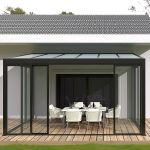 Veranda addossata con copertura in policarbonato