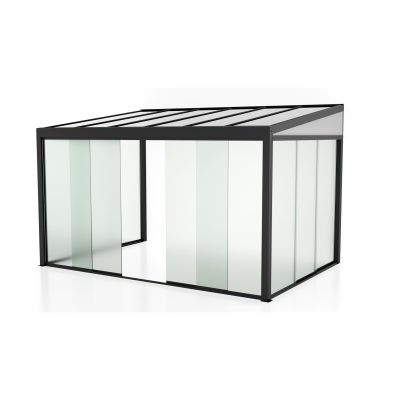 Set laterali in vetro per veranda addossata