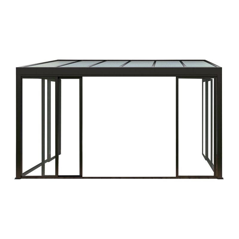 Set laterali in vetro per veranda addossata