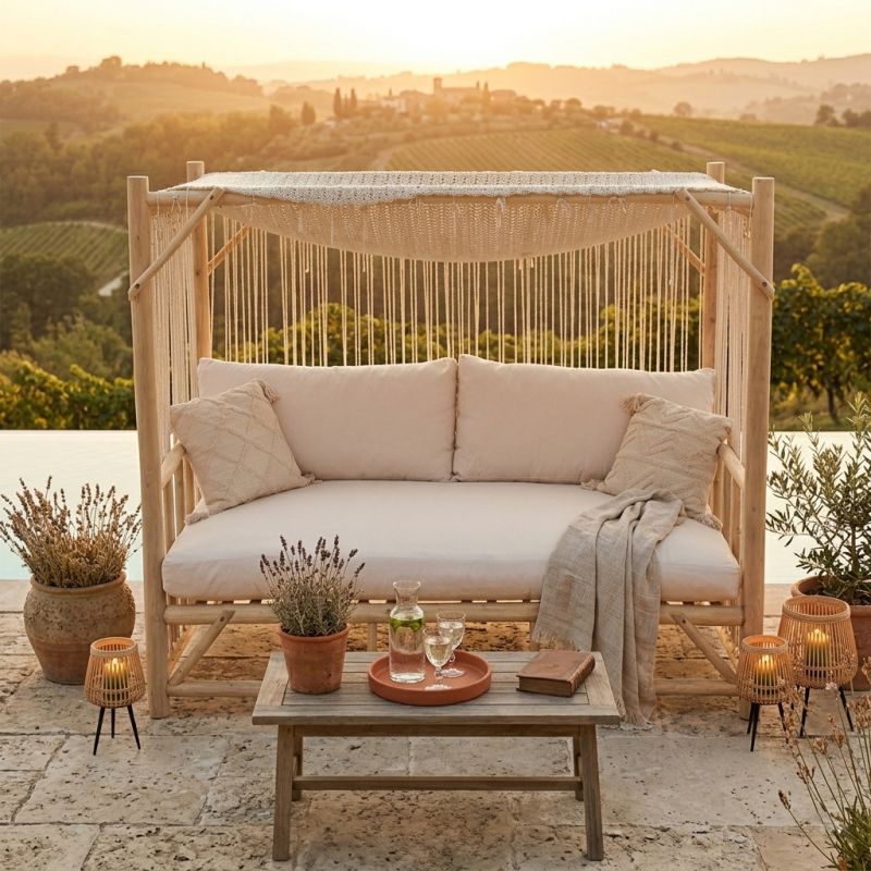 MONIQUE - gazebo letto con cuscini