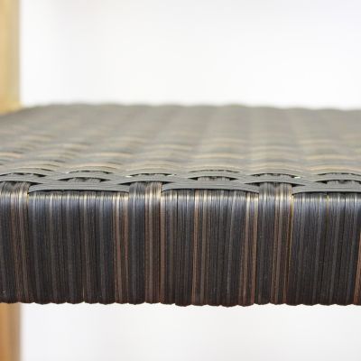 PAGAN - poltrona impilabile in teak e wicker