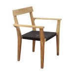 PAGAN - poltrona impilabile in teak e wicker