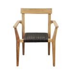 PAGAN - poltrona impilabile in teak e wicker