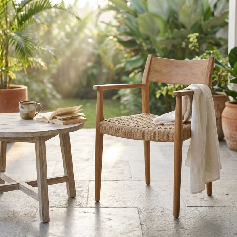 CHATHAM - poltrona impilabile in teak