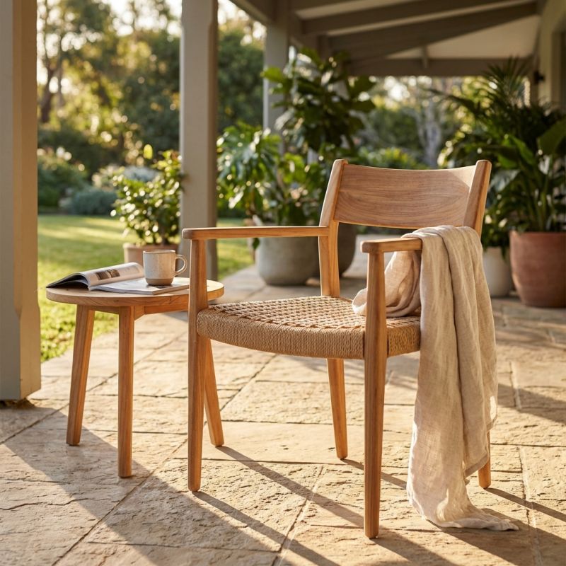 CHATHAM - poltrona impilabile in teak