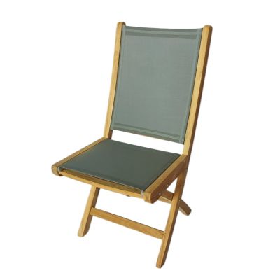 TUBUAI - sedia pieghevole in teak e textilene