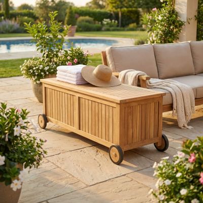 BRUMA - box con ruote in teak