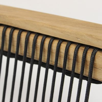 FATU - poltrona impilabile in teak e wicker