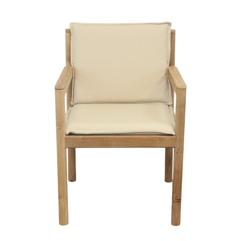 FATU - poltrona impilabile in teak e wicker