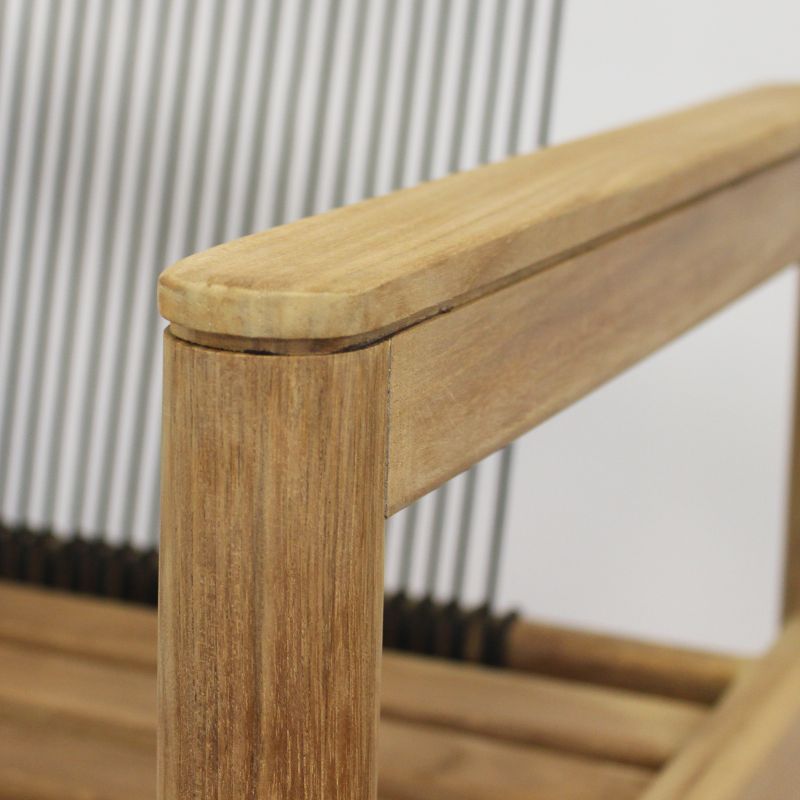 FATU - poltrona impilabile in teak e wicker