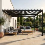 Pergola bioclimatica addossata 4 x 2,5 m