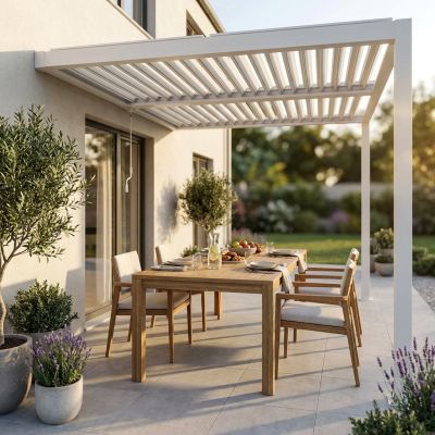 Pergola bioclimatica addossata 4 x 2,5 m
