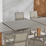 LULLABY - tavolo allungabile con gambe alluminio effetto legno