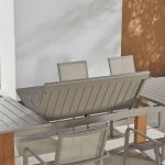 LULLABY - tavolo allungabile con gambe alluminio effetto legno