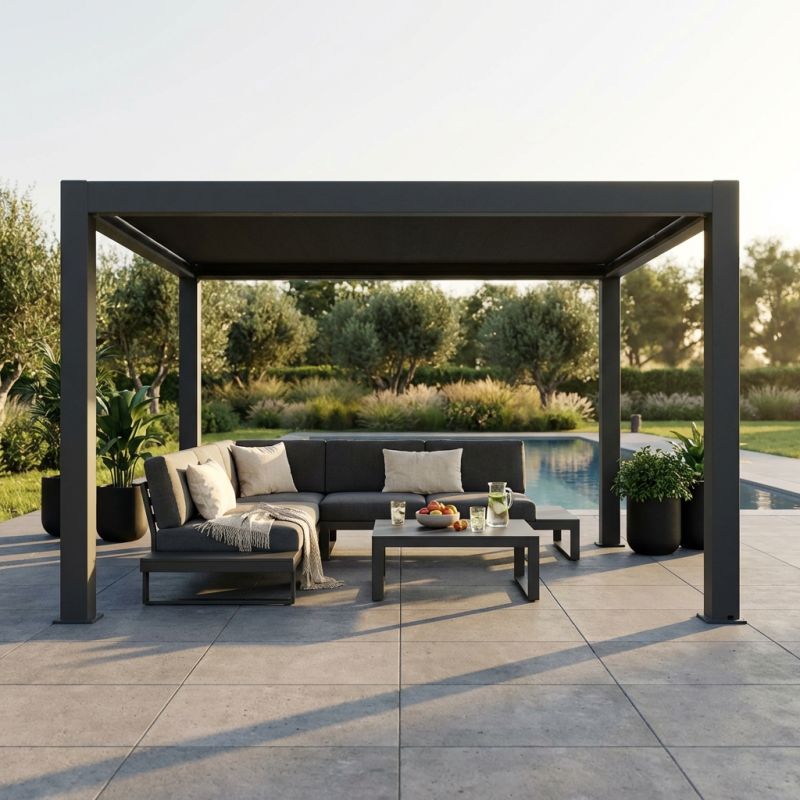  Pergola bioclimatica retrattile motorizzata 4x4 m