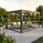 Laterale in PVC trasparente per pergola bioclimatica 4 m