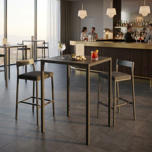 BOURBON - tavolo autolivellante 70x70 h110