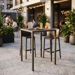 BOURBON - tavolo autolivellante 70x70 h110