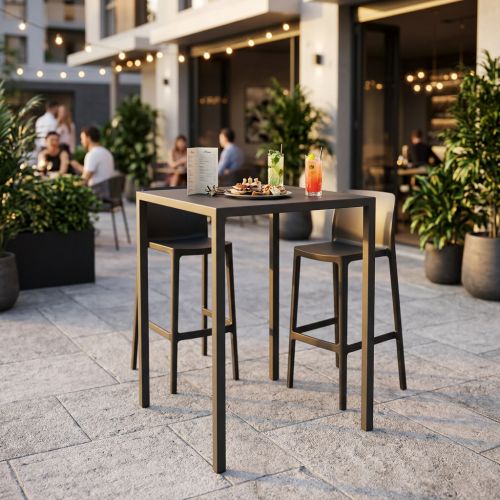 BOURBON - tavolo autolivellante 70x70 h110